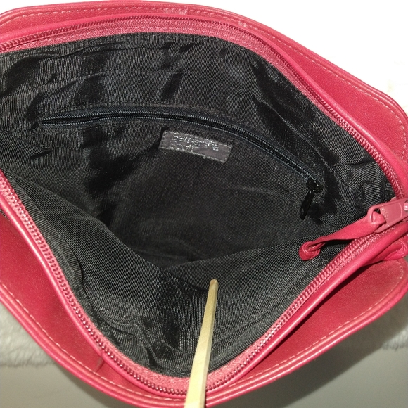 Samantha Scott Red Small Leather Crossbody Shoulder Purse Pocketbook - Picture 5 of 11